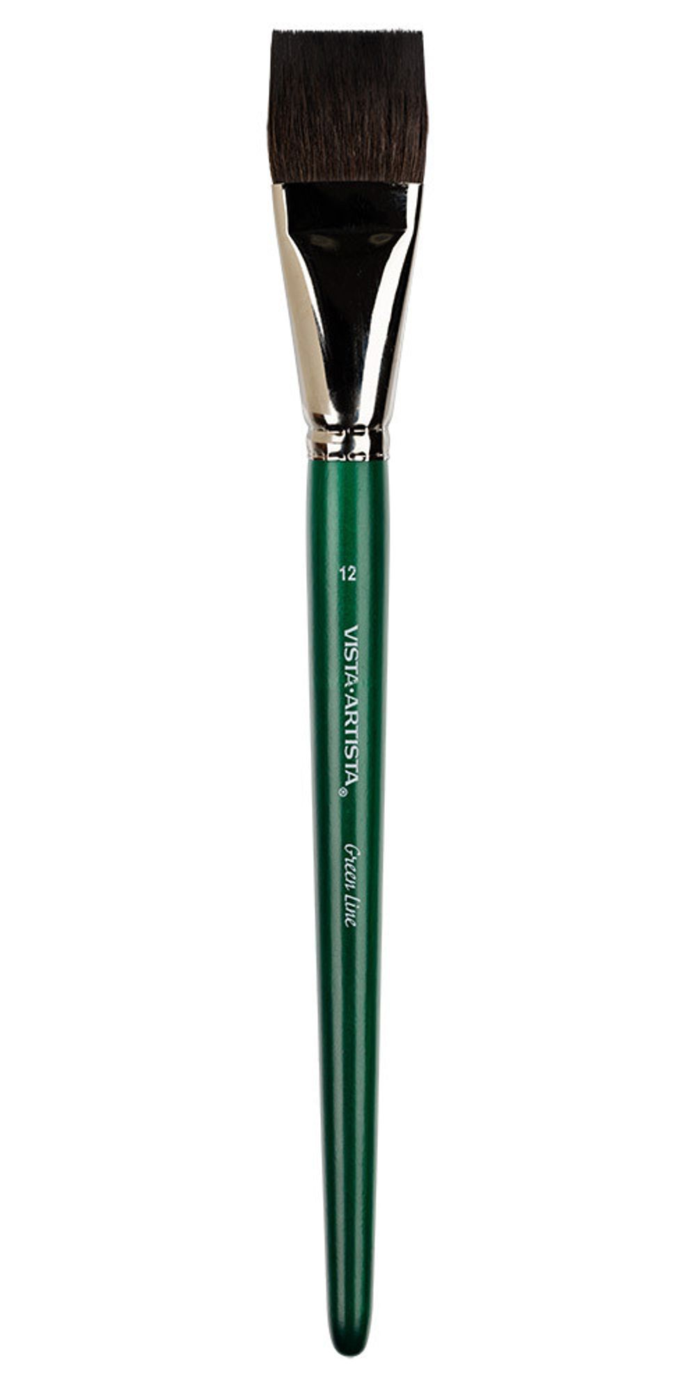 Кисть имитация белки плоская №10, 1 шт, короткая ручка, Vista-Artista 90212-12