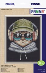 Набор для вышивания нитками Panna, Меломан Стенли, 22.5х18 см