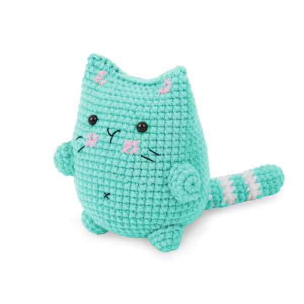 Набор для вязания игрушки Miadolla AMG-0143, Мятный котик, 10 см