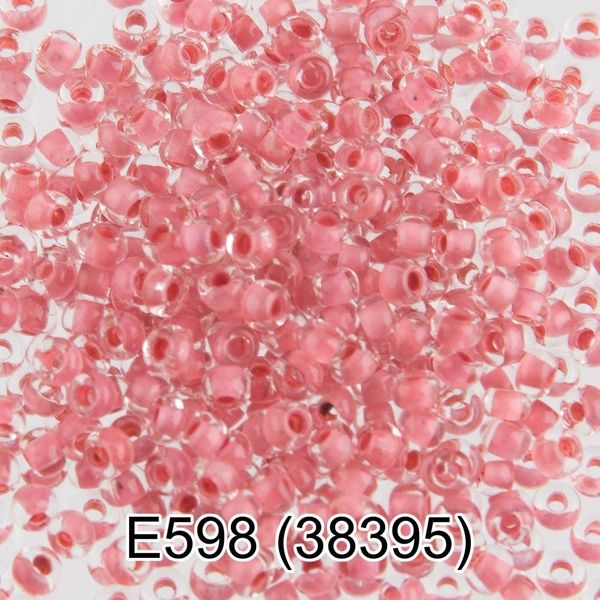 Бисер Preciosa прозрачный с цв.центром 10/0, круг.отв, 50 г, (38395)