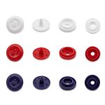 Кнопки ColorSnapsMini имитация стежка, Prym Love, красн/бел/син 36 шт, Prym