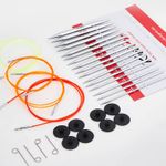 Набор съемных спиц Knit Pro Nova Metal Deluxe Set никелированная латунь, серебристый, 8 видов спиц в наборе, 10613