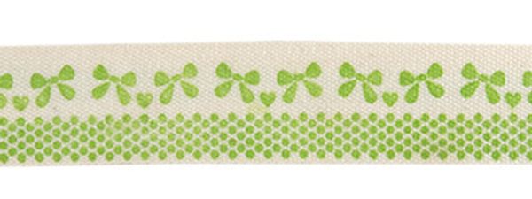 Лента хлопок с рисунком 16.0 мм / 5 шт по 3 метра, D6_089 Бантик, CLP-161 Gamma