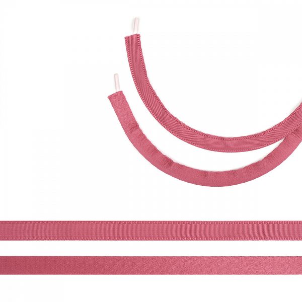 Лента тоннельная (чехол для косточек) 10.0 мм / 50 метров, п/э, 63137, S256 розовый рубин