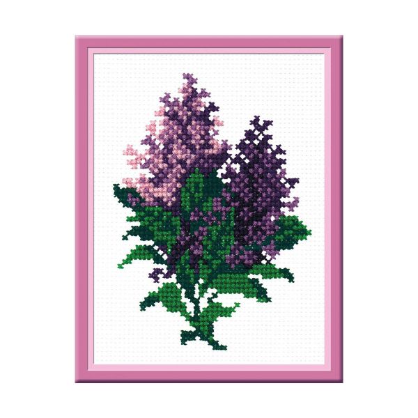 Набор для вышивания нитками РС Студия, Сирень 12х16 см