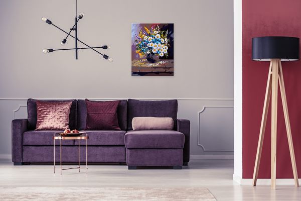 Картина по номерам Фрея, Букет с полевыми цветами, 50х40 см