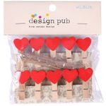 Прищепки декоративные "Сердечко" 10 шт