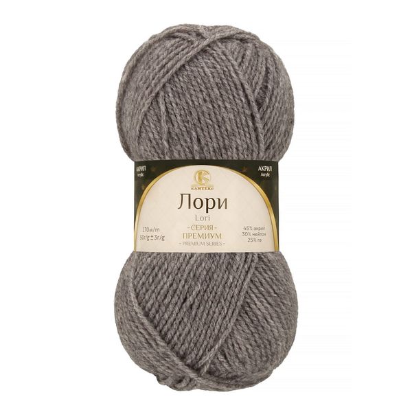 Пряжа Камтекс Лори / уп.5 мот. по 50 г, 170 м, 169 серый