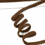 Тесьма Шанель плетеная 12 мм, 0384-0018 цв.30 коричневый уп.9м