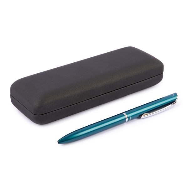 Ручка гелевая Pentel EnerGel в подарочной упаковке ⌀0.7 мм, BL2007S-AK бирюзовый, металлич. Корпус, черные чернила