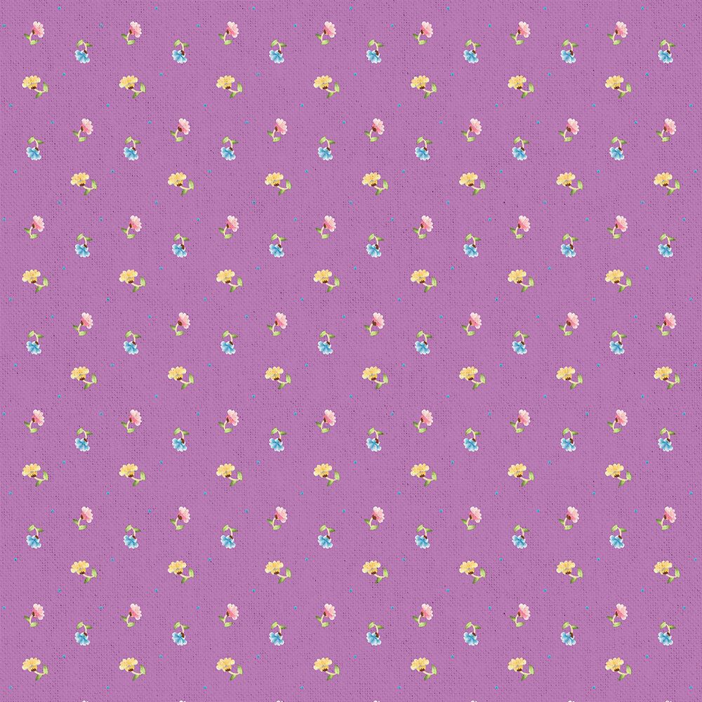 Ткань для пэчворка Peppy Нежная история, отрез 50х55 см, 146 г/м², НИ-24 фиолетовый, Peppy
