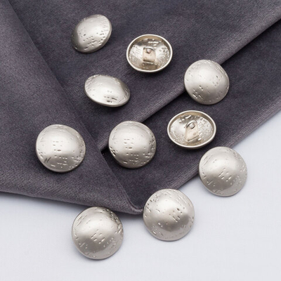 Пуговицы на ножке 28L=18 мм, металл, M.Silver (матовый серебристый), 10 шт, MP21