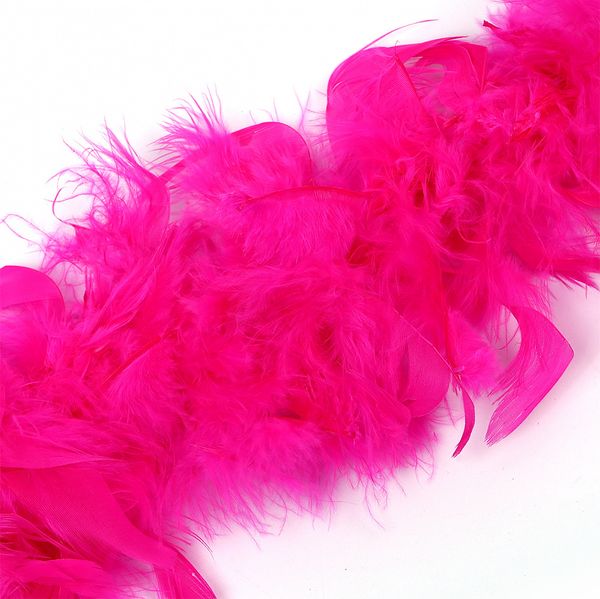 Боа из перьев 2 метра, 50±3 г, ярк.розовый