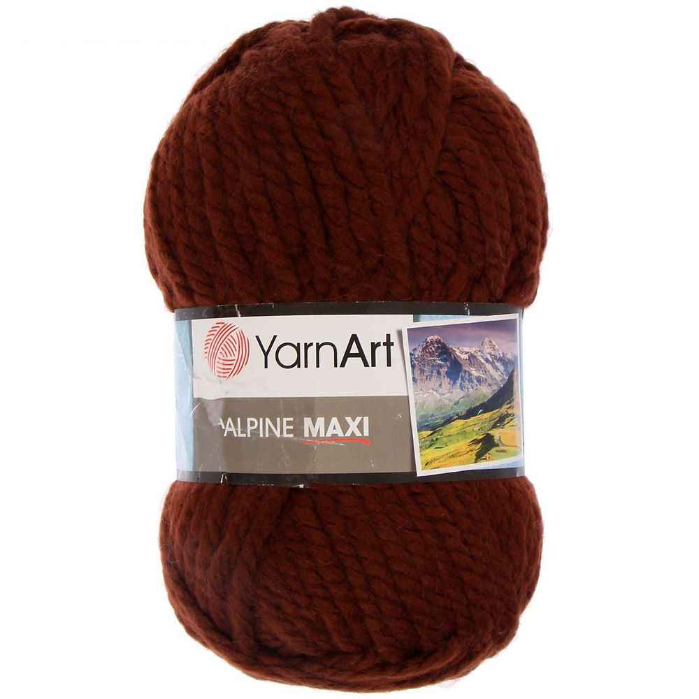 Пряжа YarnArt (ЯрнАрт) Alpine Maxi / уп.2 мот. по 250 г, 105м, 663 коричневый