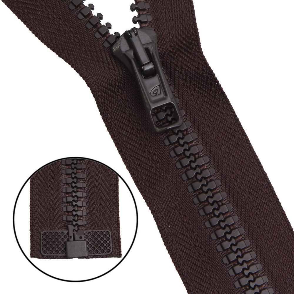 Молния трактор Arta Т6 (6 мм) 1 зам., разъем., 85 см, цв. 068 т.коричневый, уп.5 шт