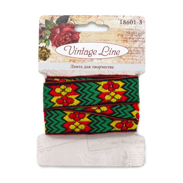 Лента декоративная, 20 мм, x 1м, Vintage Line 18601-3