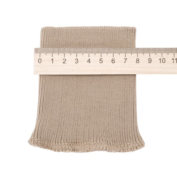 Манжеты трикотажные 8.0х9.5 см, 1 пара, средней плотности 14 кл, 1х1, средней плотности, 8091 бежевый