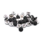 Пуговицы на ножке 18L (11мм), металл (Black/S (черный/серебро)), MEs-2013, 36 шт