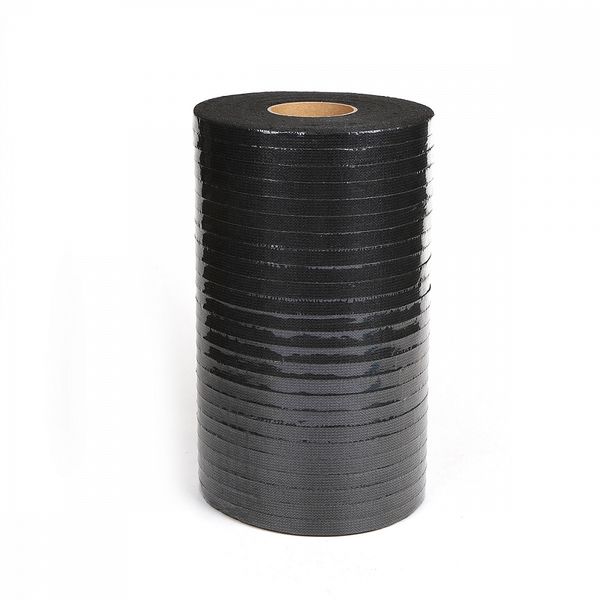 Лента клеевая нитепрошивная по долевой 10 мм, черный 4710B, 25 рул. по 100 м, Ideal