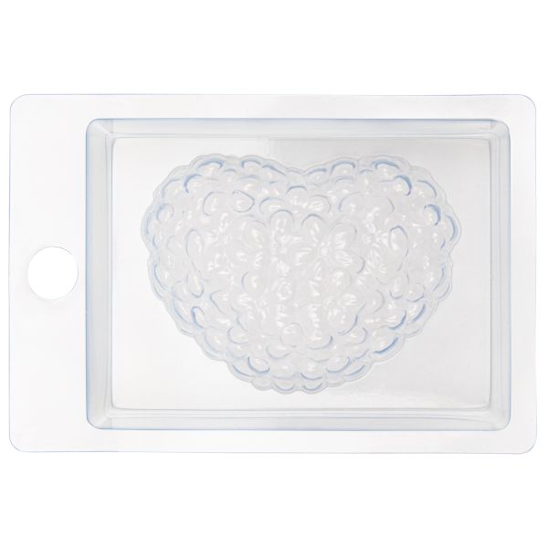 Пластиковая форма для мыла №01 14.8х10 см, пластик, Цветочное сердце, Bubble Time