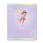 Тетрадь ученическая школьная, выборочные блёстки, A5 24 л. на скобе 65 г/м², белизна 100% 15 шт клетка, 01429 Фея волшебства, Светоч Т84