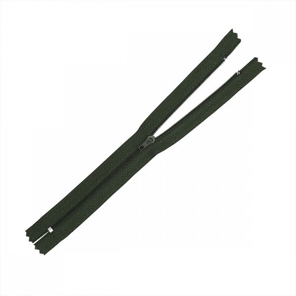 Молния спираль (витая) юбочная Т3 (3 мм) 1 зам., н/раз., 20 см, цв.F328 (316) хаки уп.50 шт, Mzip