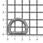 Карабин металл полукольцо 20.0 мм, олово (черный никель), MB_2232, 6 шт