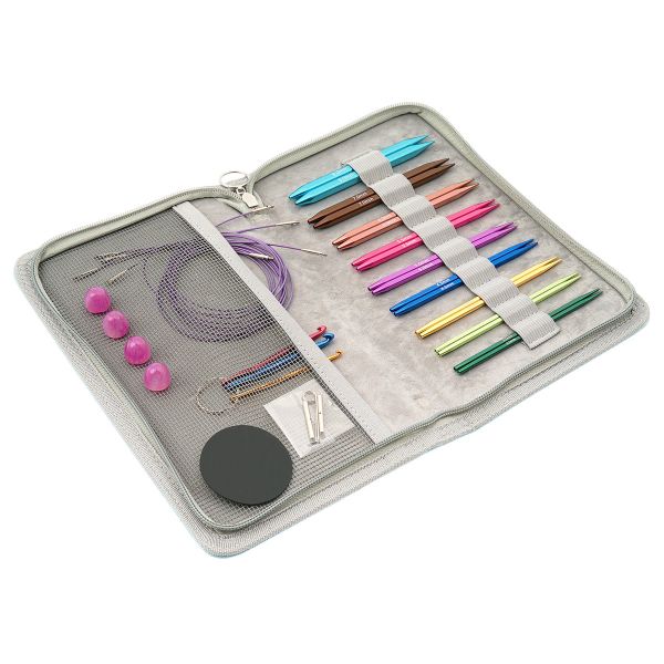 Набор съемных кубических спиц для вязания 3.5-8.0 мм, 11.5 см, 9 размеров, алюминий, Hobby&Pro Stars