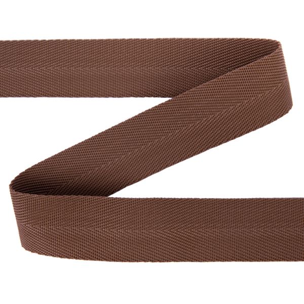 Стропа (ременная лента) 40 мм / 25 метров, толщ. 1.44 мм, [14.4 г/пог.м], 100% п/п, рис. 3114, коричневый, Gamma С1594Г17