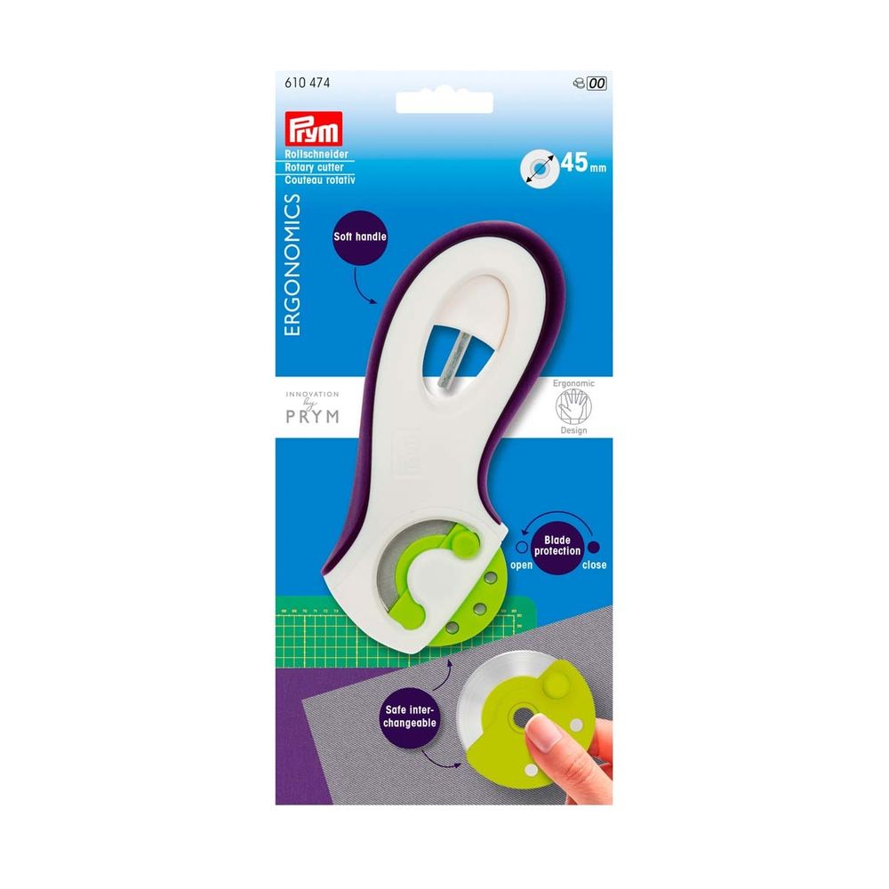 Нож раскройный Ergonomics, круглый d45, Prym