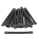 Вешалка для одежды 90х6 мм, из искусственной кожи, черный, 20 шт