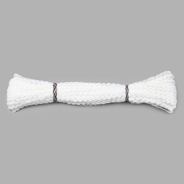 Тесьма вьюнчик, 3 мм, 30 метров (белый), 30 метров