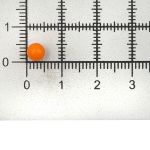 Украшения декоративные пуговицы Мини круглые на ножке, 5мм, уп/20 шт, оранжевый