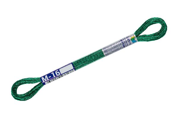 Мулине Gamma металлик, цв.М-16 изумрудный, 12 мотков по 8 метров