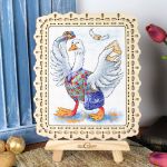 Набор для вышивания нитками МП Студия, Хорошие вести 18х13см