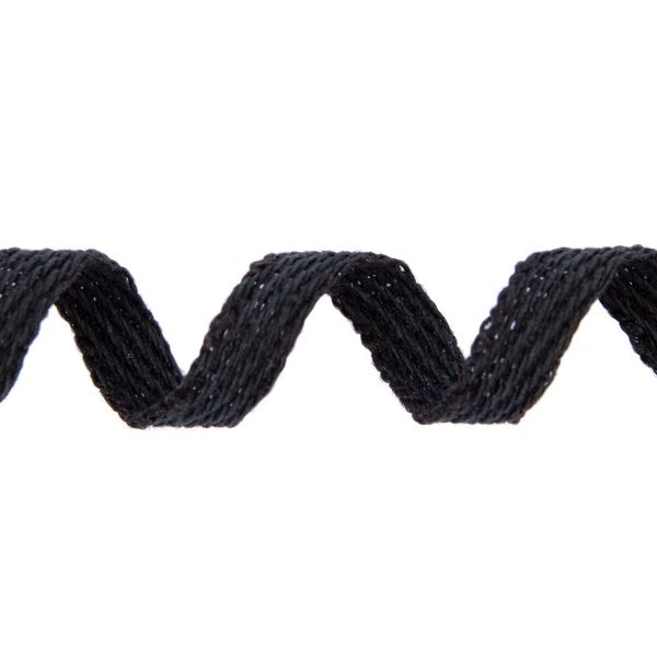 Тесьма (лента) киперная (100% х/б) 5 мм / 100 метров, черный, Gamma ЛКЭ (5чх/5хх-100) цв