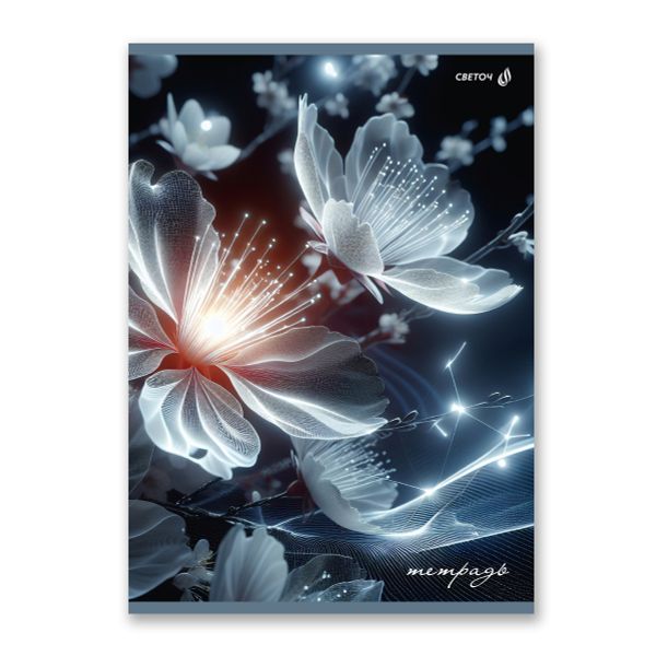 Тетрадь ученическая общая, A4 80 л. на скобе 65 г/м², белизна 100 %, 6 шт, клетка, 01345 Хрустальный звон, Светоч Т154