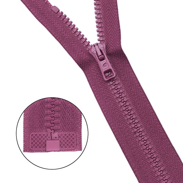 Молния трактор Arta Т6 (6 мм) 1 зам., разъем., 40 см, цв. 025 ст.роза, уп.5 шт