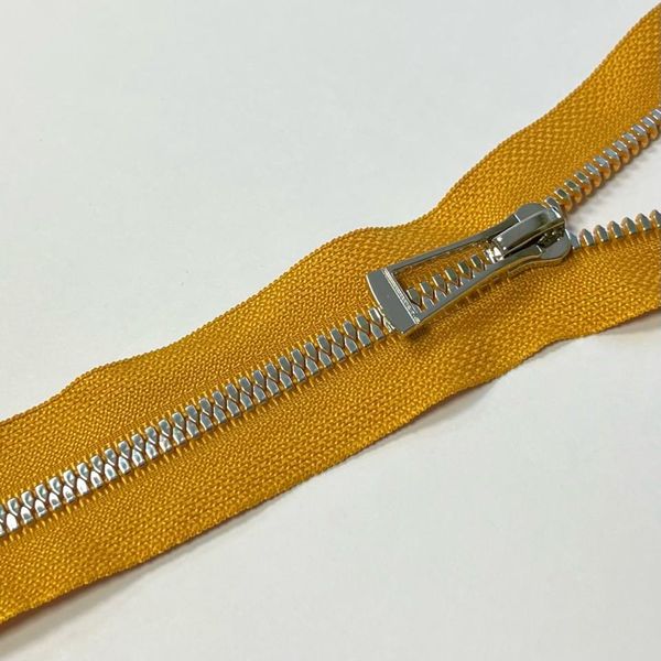 Молния трактор Т5 (5 мм) 1 зам., н/раз., 18 см, никель D844 темно-янтарный, 1 шт