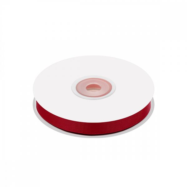 Лента репсовая (в рубчик) 10.0 мм / 22.8±1 метра, 260 бордовый, Magic4Hobby