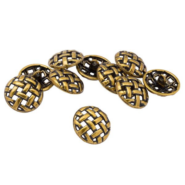 Пуговицы на ножке 28L=18 мм, металл, Bronze (бронза), 10 шт, MP11