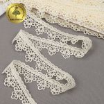 Кружево гипюр (плетёное) 25 мм / 13.71 метров, TBY.4GB2501, цв.молочный