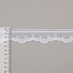 Кружево на сетке 34 мм / 10 м, белый, Gamma GKM-3401