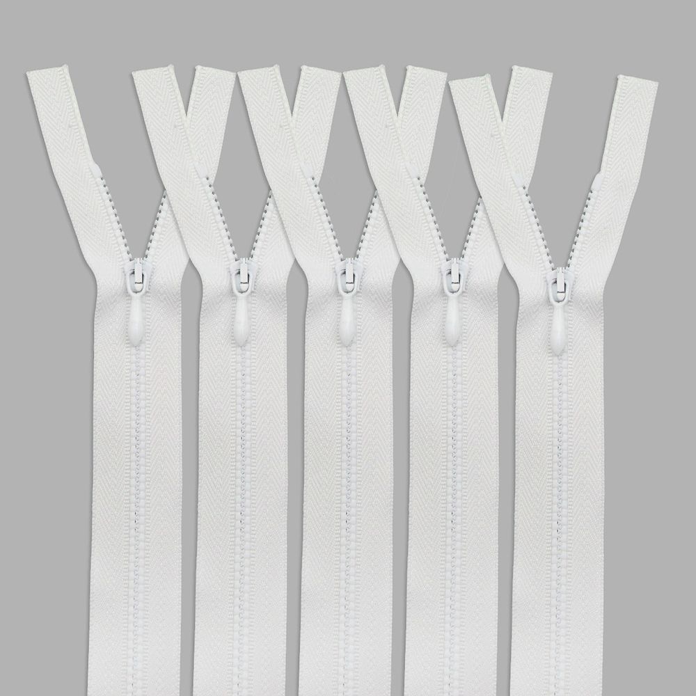 Молния трактор Arta Т5 (4.5 мм) 1 зам., 25 см, н/раз., цв. 001 белый, уп.10 шт