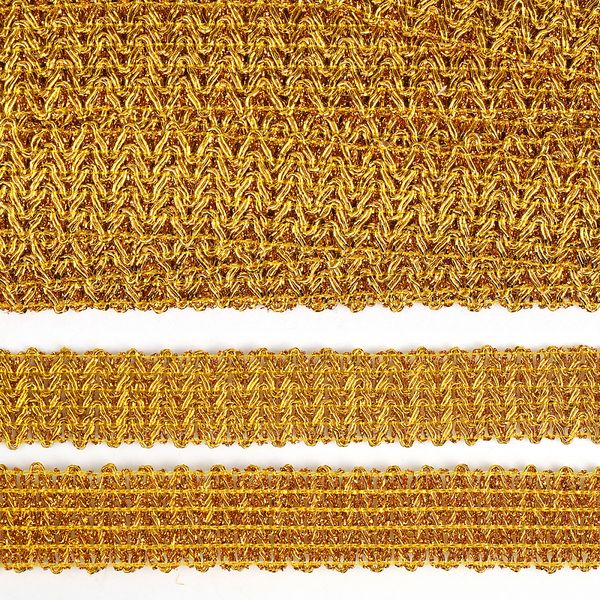 Тесьма отделочная 30 мм, 13-15932 цв.золото уп.13.71м