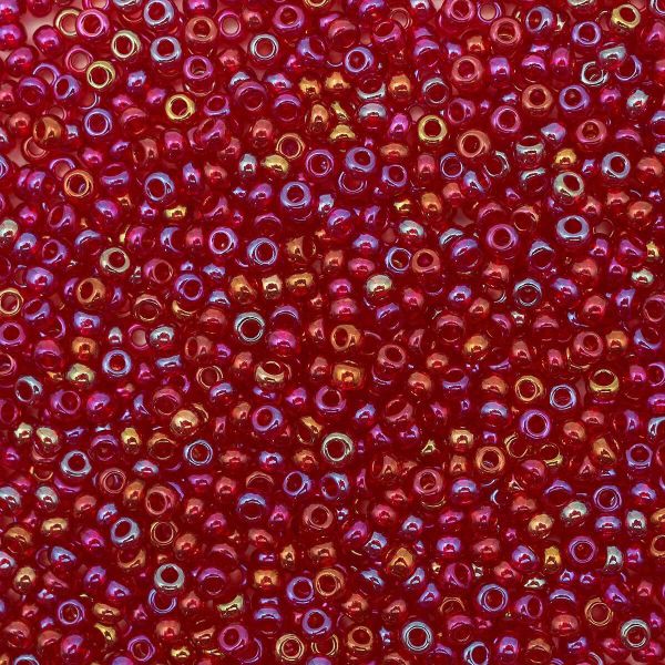 Бисер Preciosa прозрачный с радужным покрытием 10/0 (2.3 мм), круг.отв., 50г, (91090)