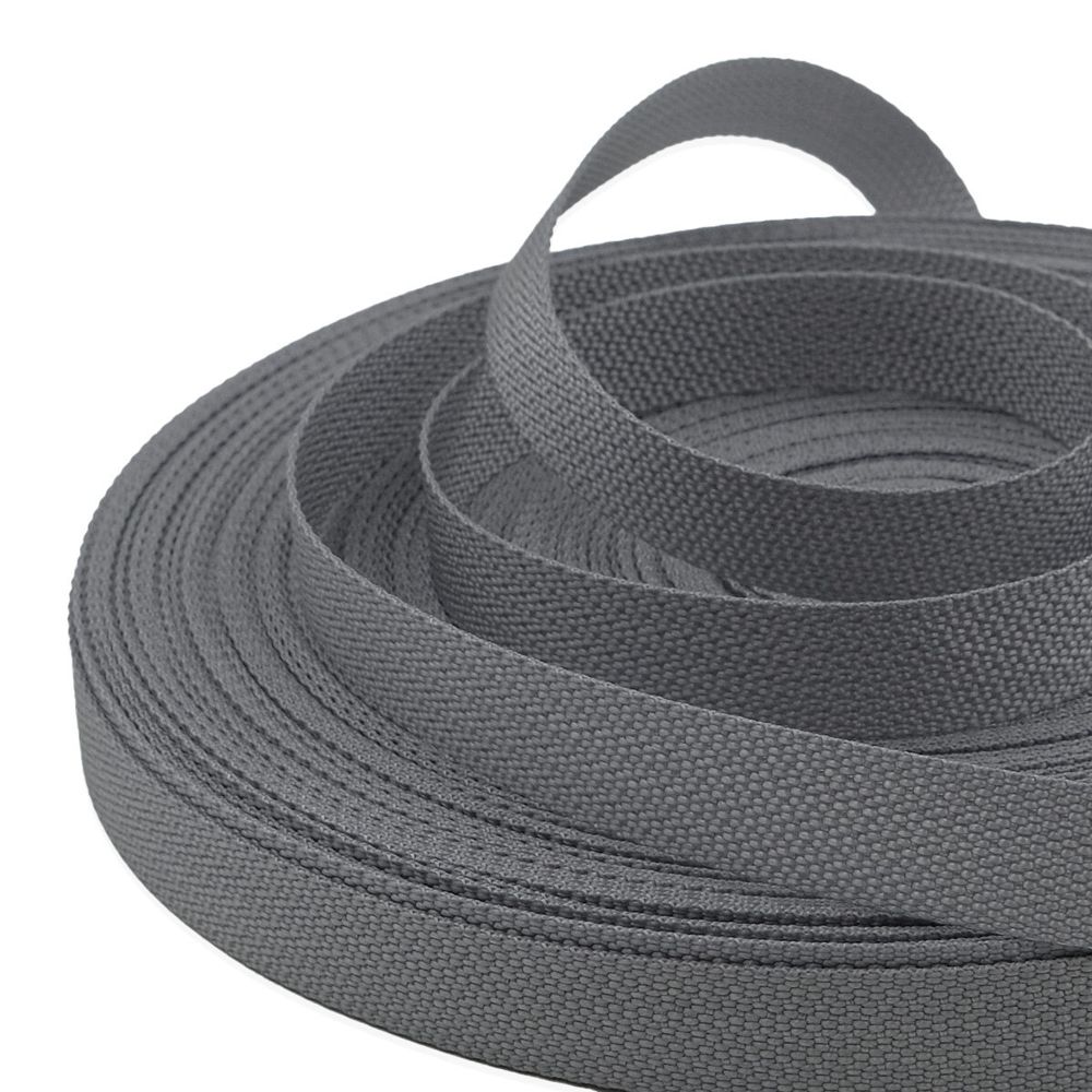 Стропа (ременная лента) 20 мм / 50 метров, толщ. 1.0 мм, [12.2 г/пог.м], 100% п/э, 012 серый
