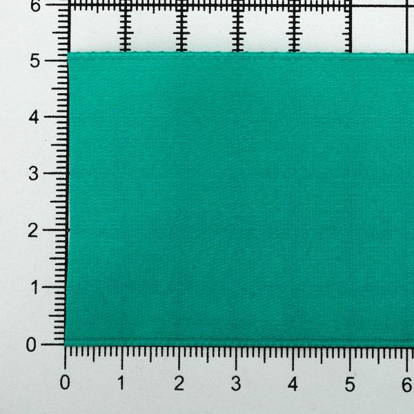 Лента атласная 1-сторонняя 50.0 мм / 22.86±1 метров, 121 бирюзовый, Globus