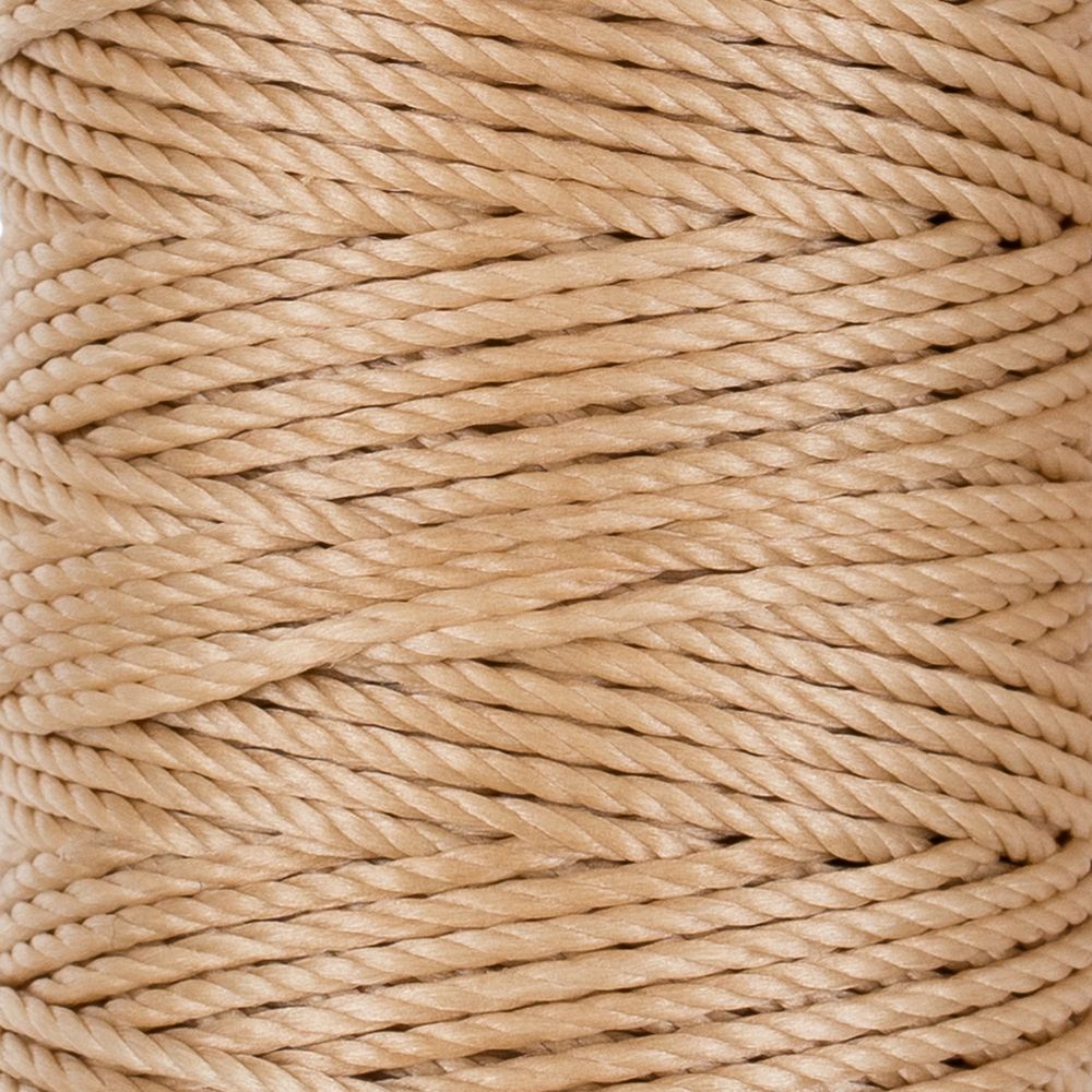 Нитки для кожи вощёные (полиэстер) 40 м, 004 св. бежевый, LC-006, Промысел