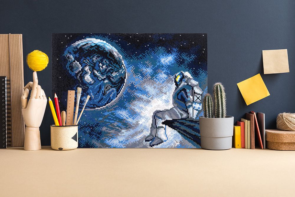 Алмазная (кристальная) мозаика Фрея, на подрамнике Наедине со вселенной, 40х30 см